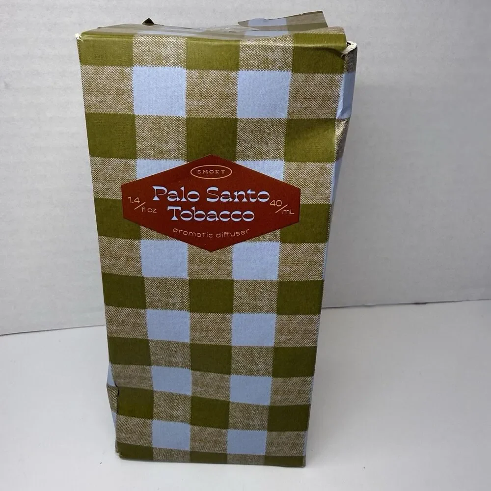 SMOKY Palo Santo Tobacco Plant Based Scented Soy Candle & Aromatic Diffuser New
